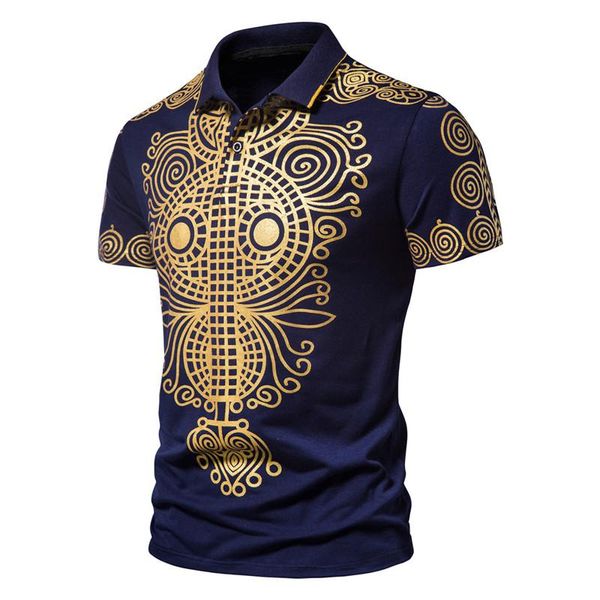 men's t-shirts 2022 fashion leisure ethnic style bronzing printing short-sleeved lapel t-shirt, White;black
men's t-shirts 2022 fashion leisure ethnic style bronzing printing short-sleeved lapel t-shirt, White;black