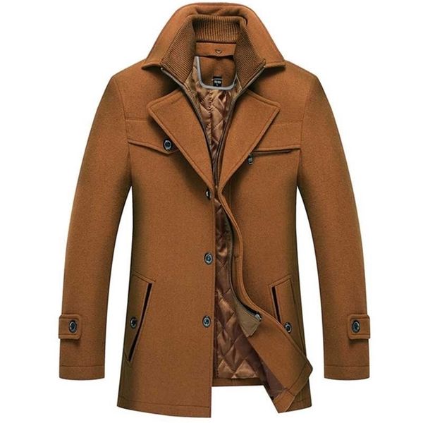 winter men's woolen windbreaker coat solid color single breasted trench slim fit business casual wool jacket blends 211122, Black
winter men's woolen windbreaker coat solid color single breasted trench slim fit business casual wool jacket blends 211122, Black