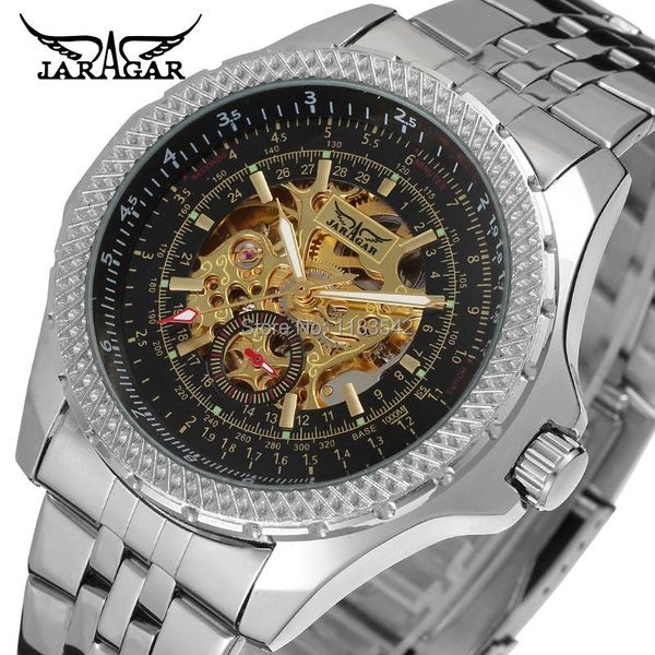 wristwatches jargar analog skeleton black dial with stainless steel bracelet high-end saatler automatic sports wrist watch jag8052m4s1, Slivery;brown
wristwatches jargar analog skeleton black dial with stainless steel bracelet high-end saatler automatic sports wrist watch jag8052m4s1, Slivery;brown