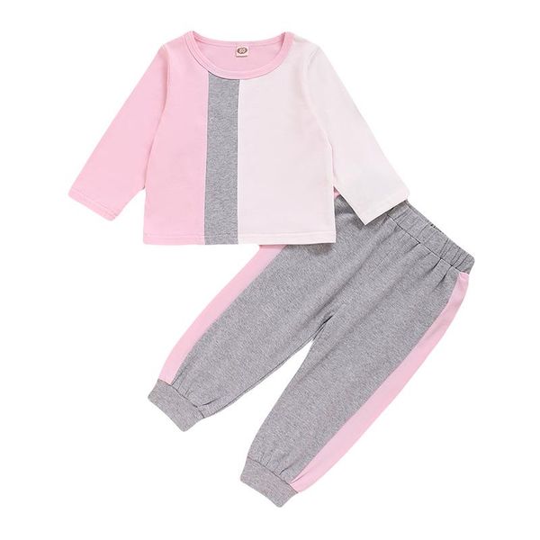 girls outfits for children baby girl clothes 12-18 months pink white gray splice 2pcs long sleeve shirt pants set clothing sets
girls outfits for children baby girl clothes 12-18 months pink white gray splice 2pcs long sleeve shirt pants set clothing sets