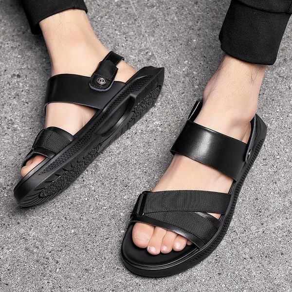 sandals 100% genuine leather shoes men fashion mens beach flat summer holiday cow male footwear ka2316, Black
sandals 100% genuine leather shoes men fashion mens beach flat summer holiday cow male footwear ka2316, Black