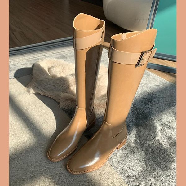 boots 2021 knee high women shoes leather knight low heels round toe buckle fashion long winter ladies, Black
boots 2021 knee high women shoes leather knight low heels round toe buckle fashion long winter ladies, Black