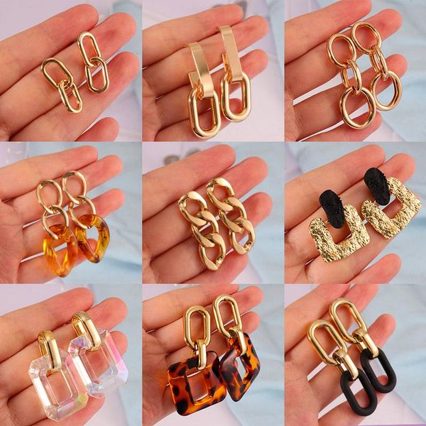 dangle & chandelier punk chain gold vintage metal women's earrings for women fashion big square crystal acrylic drop 2021 trend jewelry, Silver
dangle & chandelier punk chain gold vintage metal women's earrings for women fashion big square crystal acrylic drop 2021 trend jewelry, Silver