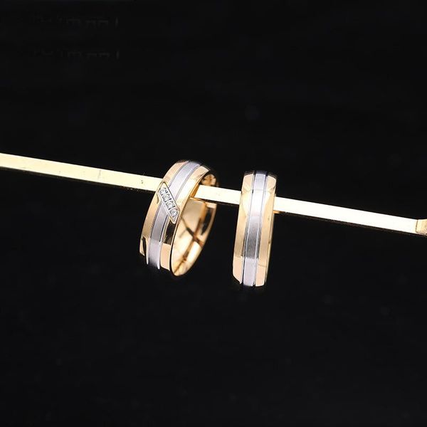 wedding rings gold plated jewelry couple stainless steel ring men and women zircon set engagement gifts, Slivery;golden
wedding rings gold plated jewelry couple stainless steel ring men and women zircon set engagement gifts, Slivery;golden