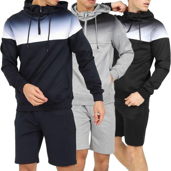 men's tracksuits sweater + shorts suit male casual t-shirt running clothes gradient long-sleeved two-piece men, Gray
men's tracksuits sweater + shorts suit male casual t-shirt running clothes gradient long-sleeved two-piece men, Gray