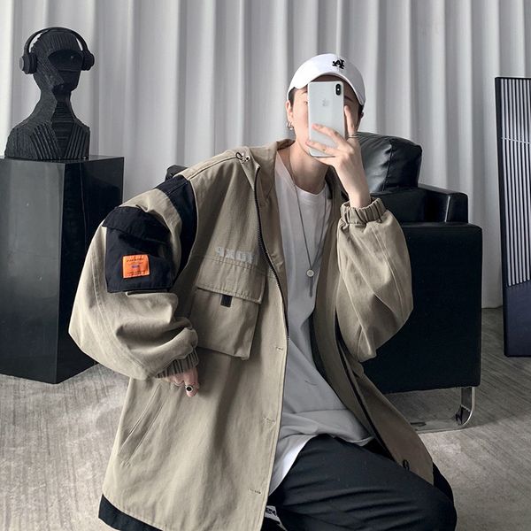 work fried arcade can wind hooded et men's hip-hop very fairy coat ruffian handsome cloth, Black;brown
work fried arcade can wind hooded et men's hip-hop very fairy coat ruffian handsome cloth, Black;brown