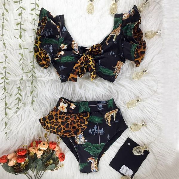 women's swimwear 2021 bikini floral ruffled set women v-neck high waist two piece swimsuit girl beach bathing suit biquinis, White;black
women's swimwear 2021 bikini floral ruffled set women v-neck high waist two piece swimsuit girl beach bathing suit biquinis, White;black