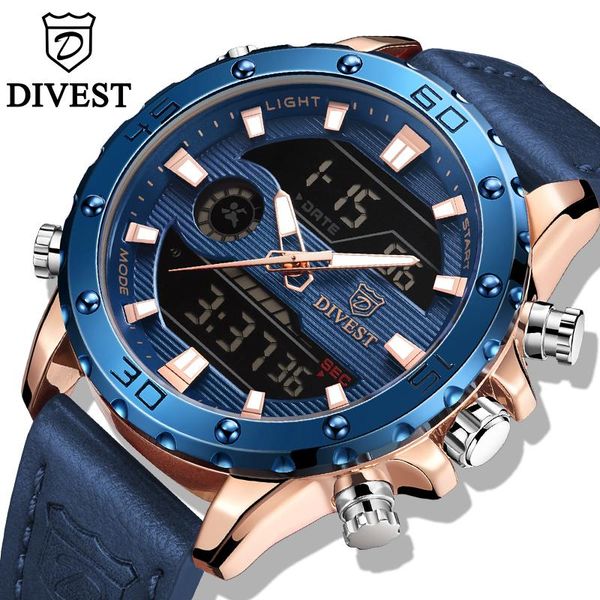 wristwatches divest man business luxury watches fashion quartz watch for men waterproof dual display military male clock relogio masculino, Slivery;brown
wristwatches divest man business luxury watches fashion quartz watch for men waterproof dual display military male clock relogio masculino, Slivery;brown