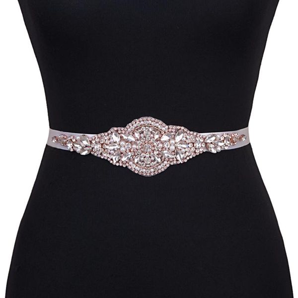 wedding sashes trixy s425 exquisite rose gold diamond belt crystal pearl woman belts women's evening dress, White
wedding sashes trixy s425 exquisite rose gold diamond belt crystal pearl woman belts women's evening dress, White