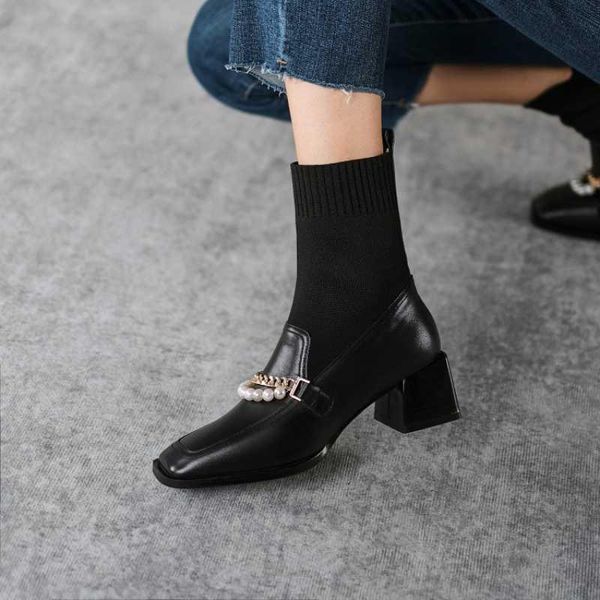 boots soft leather shoes of fund 2021 autumn winters is fashionable commuter thick with square head pearl stretch, Black
boots soft leather shoes of fund 2021 autumn winters is fashionable commuter thick with square head pearl stretch, Black