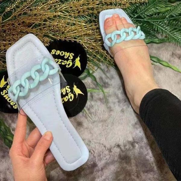 slippers chain clear pvc upper fancy shoes slides women home outside casual slipper square toe slip on plus size 43, Black
slippers chain clear pvc upper fancy shoes slides women home outside casual slipper square toe slip on plus size 43, Black