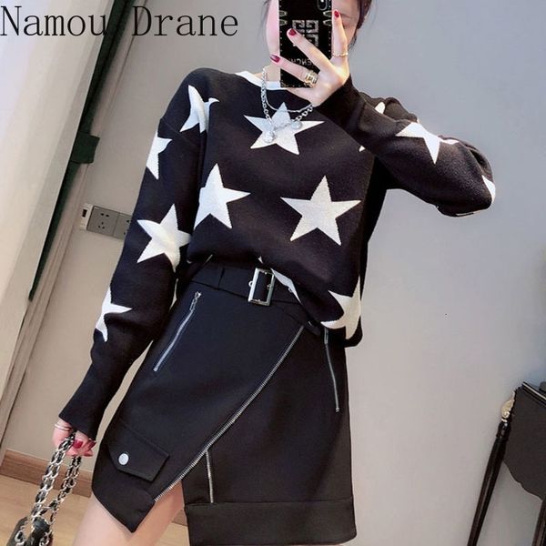 women's sweaters autumn female sweater black neck white star pullover knit knitting long casual sleeve jumper, White;black
women's sweaters autumn female sweater black neck white star pullover knit knitting long casual sleeve jumper, White;black