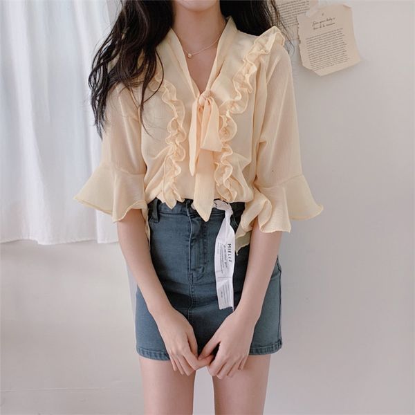 dress arrival all-match flare sleeves loose cute elegant stylish women office lady sweet shirts, White
dress arrival all-match flare sleeves loose cute elegant stylish women office lady sweet shirts, White