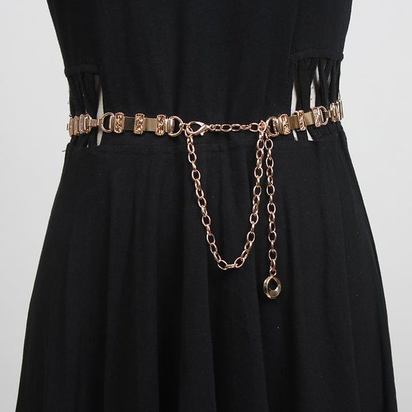 belts a sweater women's decorative belt thin metallic waist chain dress fur accessories, Black;brown 
belts a sweater women's decorative belt thin metallic waist chain dress fur accessories, Black;brown