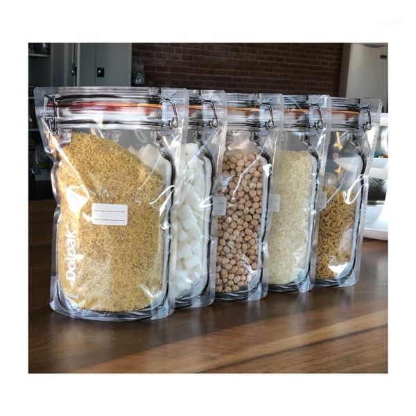 storage bottles & jars kitchen food bag look like jar 10 pcs organizer lock mouthpiece airtight pantry sugar legume cereals rice pasta
storage bottles & jars kitchen food bag look like jar 10 pcs organizer lock mouthpiece airtight pantry sugar legume cereals rice pasta