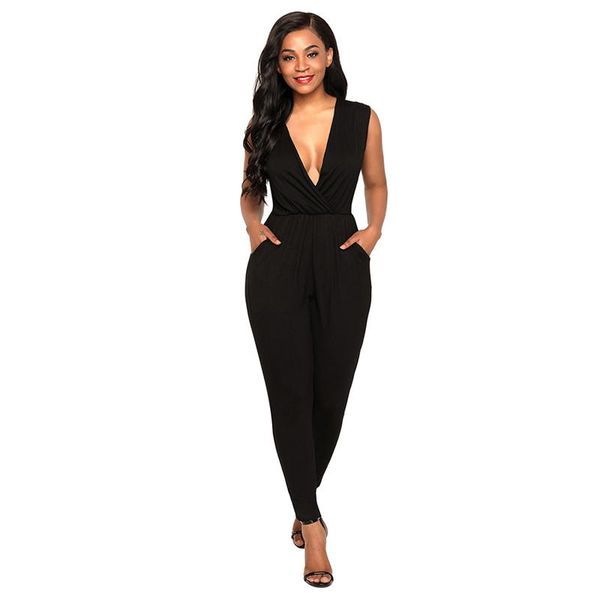 women's jumpsuits & rompers lady solid color jumpsuit women deep v-neck sleeveless high waist full length pants slim, Black;white
women's jumpsuits & rompers lady solid color jumpsuit women deep v-neck sleeveless high waist full length pants slim, Black;white