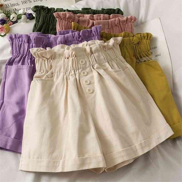 summer casual pocket button curl shorts women's korean wild elasticated shorts loose wide-leg high waist women 210621, White;black
summer casual pocket button curl shorts women's korean wild elasticated shorts loose wide-leg high waist women 210621, White;black
