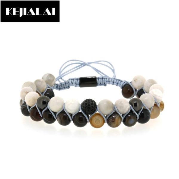 charm bracelets fashion trendy men double rows natural stone bracelet 6mm coffee stripe beads black cz ball macrame, Golden;silver
charm bracelets fashion trendy men double rows natural stone bracelet 6mm coffee stripe beads black cz ball macrame, Golden;silver
