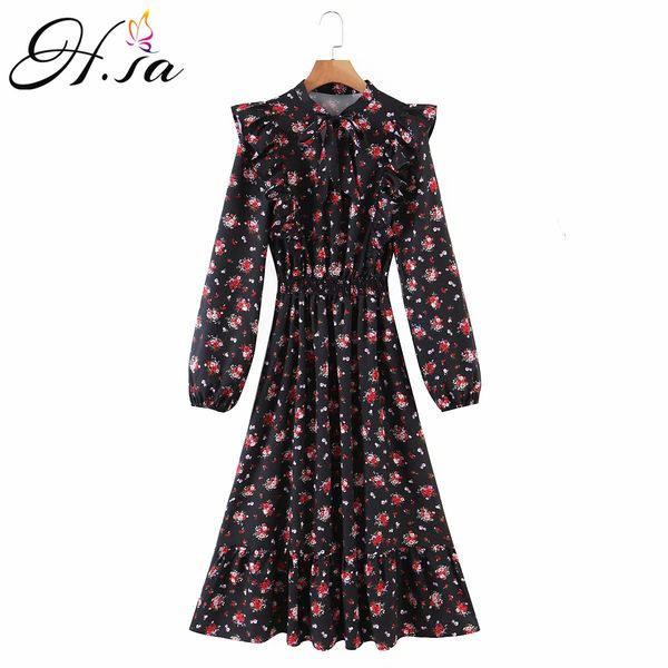 h.sa long dresses for women elegant floral bow florals ruffles maxi dress party vestidos black clothes woman 210417, Black;gray
h.sa long dresses for women elegant floral bow florals ruffles maxi dress party vestidos black clothes woman 210417, Black;gray