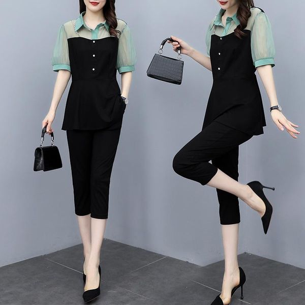 women's two piece pants design woman suits lady suit office plus size women clothing set coustume femme summer clothes, White
women's two piece pants design woman suits lady suit office plus size women clothing set coustume femme summer clothes, White