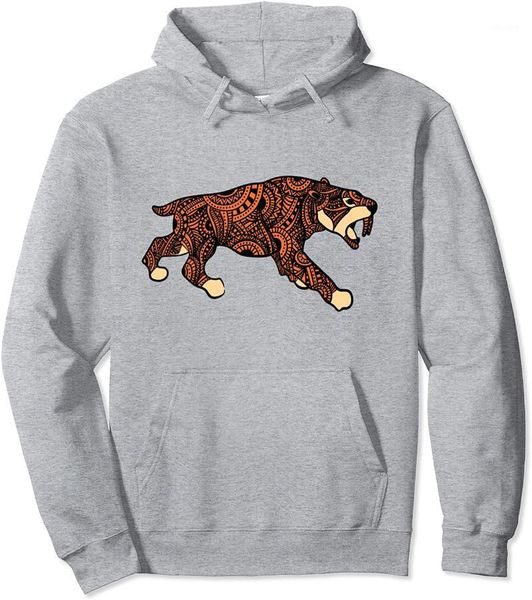men's hoodies & sweatshirts lone sabertooth tiger tribal mandala art silhouette hoodie, Black
men's hoodies & sweatshirts lone sabertooth tiger tribal mandala art silhouette hoodie, Black