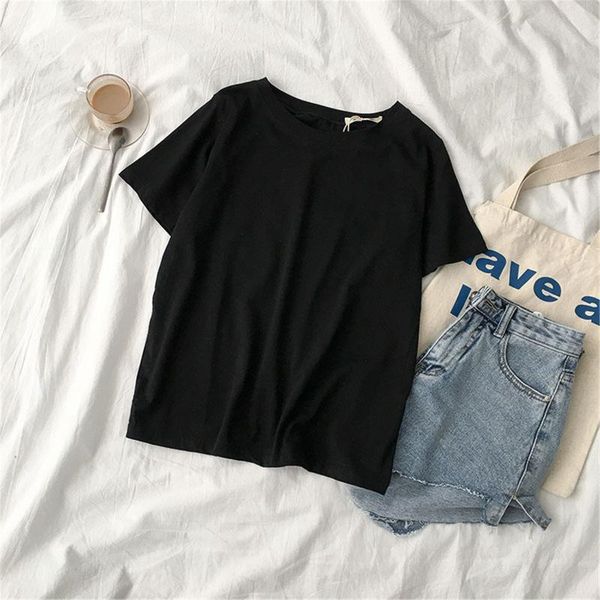 women's t-shirt white short-sleeved female korean students loose and versatile pure color simple compassionate shirt
women's t-shirt white short-sleeved female korean students loose and versatile pure color simple compassionate shirt