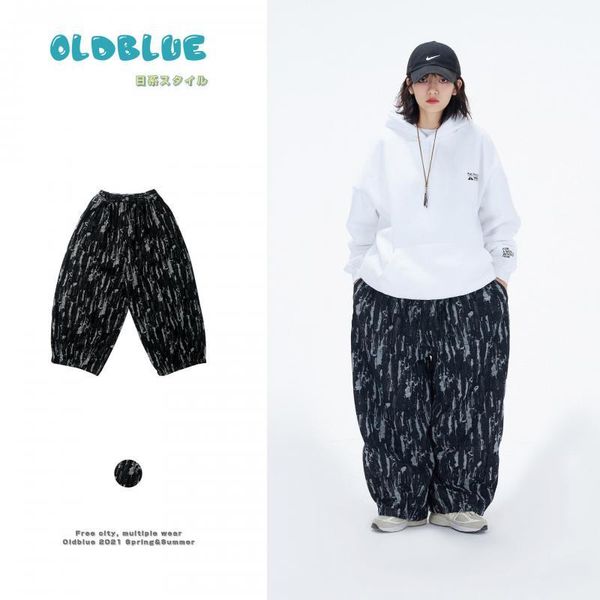 men's pants japanese style wear 2021 retro korean trend loose street hole lantern multi-pocket overalls trousers for men and women, Black
men's pants japanese style wear 2021 retro korean trend loose street hole lantern multi-pocket overalls trousers for men and women, Black