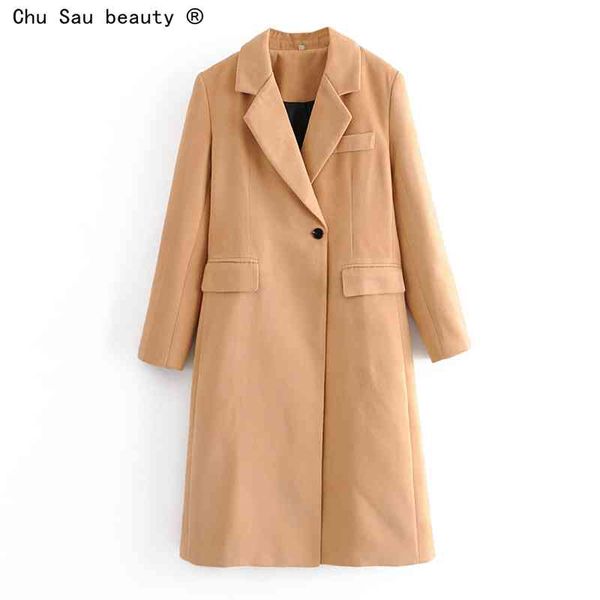 fall winter slim fashion khaki loose lapel single button long coat blazer windbreaker trench for women abrigo mujer 210514, Tan;black
fall winter slim fashion khaki loose lapel single button long coat blazer windbreaker trench for women abrigo mujer 210514, Tan;black