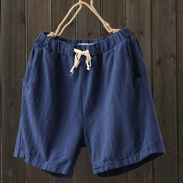 women's shorts lace-up pockets high waist solid casual streetwear 2021 summer women loose short trouses plus size, White;black
women's shorts lace-up pockets high waist solid casual streetwear 2021 summer women loose short trouses plus size, White;black