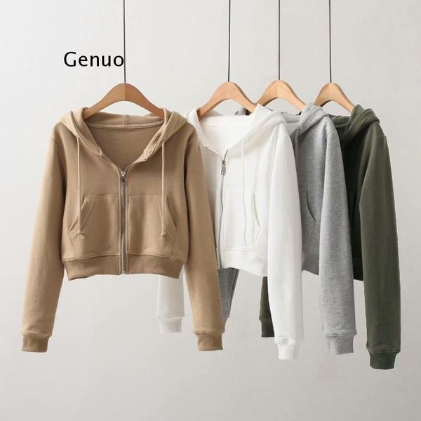 women's hoodies & sweatshirts girls slim short cotton 2021 spring-autumn fashion ladies bomb hooded outerwear vintage women chic, Black
women's hoodies & sweatshirts girls slim short cotton 2021 spring-autumn fashion ladies bomb hooded outerwear vintage women chic, Black