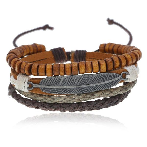 charm bracelets boho multilayer leather cross feather beads bracelet femme homme bead wrap men for women & bangles jewelry, Golden;silver
charm bracelets boho multilayer leather cross feather beads bracelet femme homme bead wrap men for women & bangles jewelry, Golden;silver