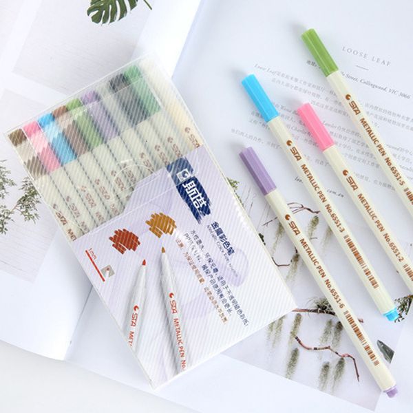 painting pens sta6551br metal brush pearl water soft paint marker 10 color set, Black;red
painting pens sta6551br metal brush pearl water soft paint marker 10 color set, Black;red