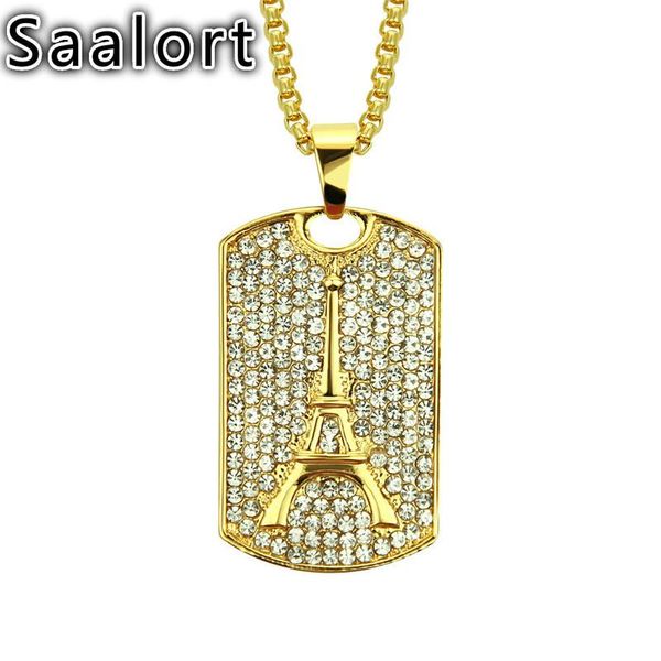 eiffel tower military brand shape pendant chain with crystal zircon inlaid male accessories necklace birthday gift for men boys necklaces, Silver
eiffel tower military brand shape pendant chain with crystal zircon inlaid male accessories necklace birthday gift for men boys necklaces, Silver