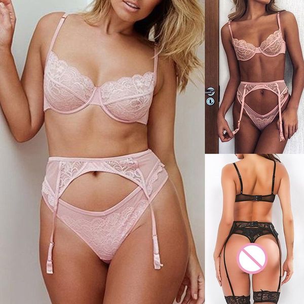 bras sets ladies lace underwear set transparent wireless lingerie 3 piece hollow g-string thong 2021 bra & brief, Red;black
bras sets ladies lace underwear set transparent wireless lingerie 3 piece hollow g-string thong 2021 bra & brief, Red;black