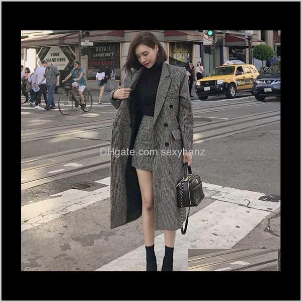 dress sets womens clothing apparel drop delivery 2021 winter two piece suits runway women black plaid woollen t turn down collar long overco, White
dress sets womens clothing apparel drop delivery 2021 winter two piece suits runway women black plaid woollen t turn down collar long overco, White