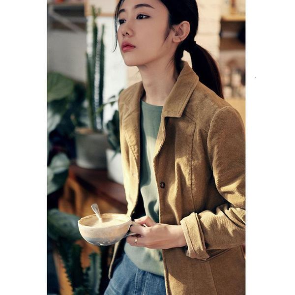 spring autumn arts style vintage loose solid cotton corduroy blazers women single breasted casual blazer femme coat m284, White;black
spring autumn arts style vintage loose solid cotton corduroy blazers women single breasted casual blazer femme coat m284, White;black