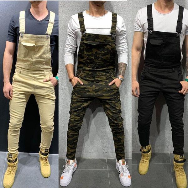 men's jeans fashionable suspender denim jumpers tear pants 6 colors, Blue
men's jeans fashionable suspender denim jumpers tear pants 6 colors, Blue