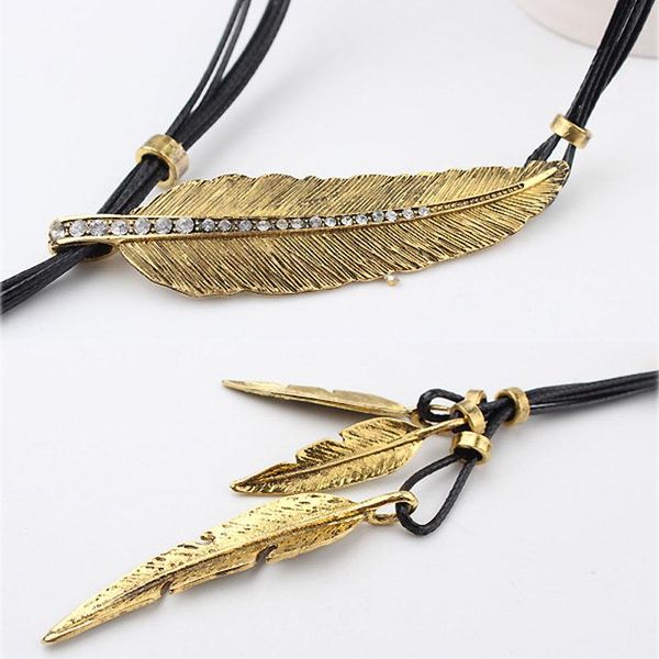 chains bohemian style rope chain leaf feather pattern pendant for women fine jewelry collares statement necklace ea, Silver
chains bohemian style rope chain leaf feather pattern pendant for women fine jewelry collares statement necklace ea, Silver