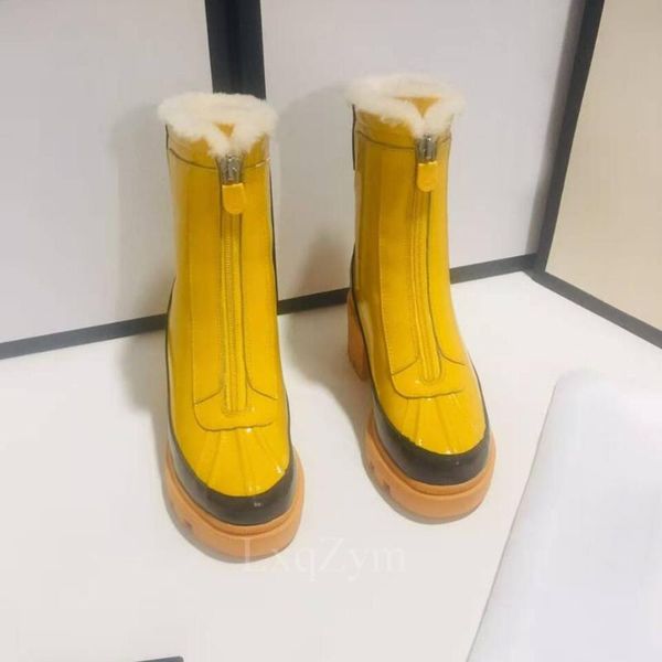 boots patent leather waterproof snow zipper thick soles high heels ankle lambswool insides stylish real ling shoes, Black
boots patent leather waterproof snow zipper thick soles high heels ankle lambswool insides stylish real ling shoes, Black