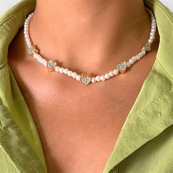 imitation pearl crystal love beaded necklaces women single heart beads splicing clavicle chains valentine's day gift lovers necklace je, Silver
imitation pearl crystal love beaded necklaces women single heart beads splicing clavicle chains valentine's day gift lovers necklace je, Silver