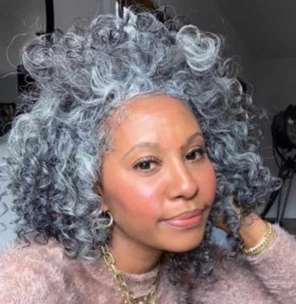 human hair silver grey curly hairpiece wraps gray salt and pepper natural gorgeous fashion bun ponytail updo 120g, Black
human hair silver grey curly hairpiece wraps gray salt and pepper natural gorgeous fashion bun ponytail updo 120g, Black