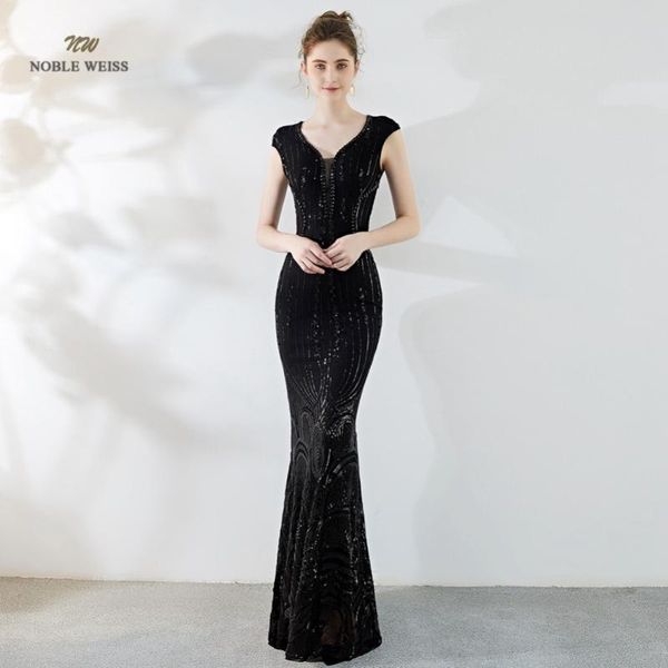 party dresses elegant mermaid long evening dress blue sequin beading in stock v-neck prom gown, White;black
party dresses elegant mermaid long evening dress blue sequin beading in stock v-neck prom gown, White;black