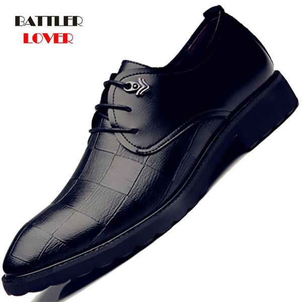 dress shoes men wedding genuine leather formal business pointed toe for man male oxford flats homme lace-up footwear, Black
dress shoes men wedding genuine leather formal business pointed toe for man male oxford flats homme lace-up footwear, Black