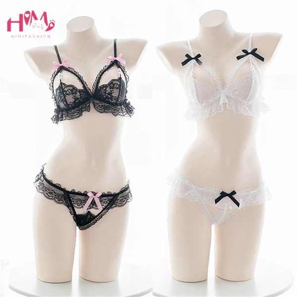 korean women lingerie kawaii bows lace erotic underwear japan lolita gather two piece wear clothe ultra-thin bikini bra, White;black
korean women lingerie kawaii bows lace erotic underwear japan lolita gather two piece wear clothe ultra-thin bikini bra, White;black