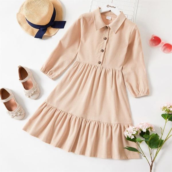girl's dresses 2021 kid girl lapel collar button design long-sleeve solid tiered dress, Red;yellow
girl's dresses 2021 kid girl lapel collar button design long-sleeve solid tiered dress, Red;yellow