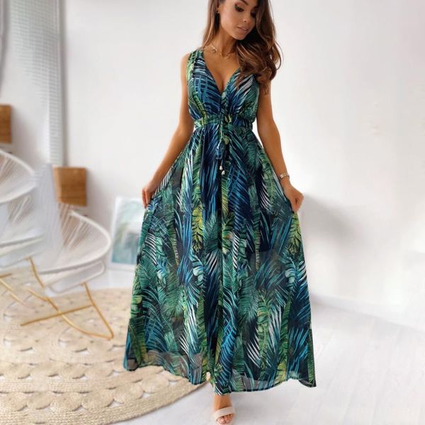 casual dresses deep v neck print boho sleeveless backless maxi dress 2021 summer tank vintage long for women robe femme, Black;gray
casual dresses deep v neck print boho sleeveless backless maxi dress 2021 summer tank vintage long for women robe femme, Black;gray