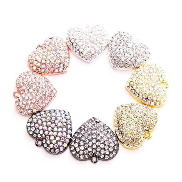 10pcs clear ab rhinestone heart charms love gift for women diy jewelry accessories h10, Bronze;silver
10pcs clear ab rhinestone heart charms love gift for women diy jewelry accessories h10, Bronze;silver