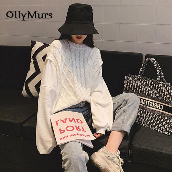women long sleeve sweater pullovers km071 fashion autumn winter sweaters o-neck knitting fake two pieces pullover women's, White;black
women long sleeve sweater pullovers km071 fashion autumn winter sweaters o-neck knitting fake two pieces pullover women's, White;black