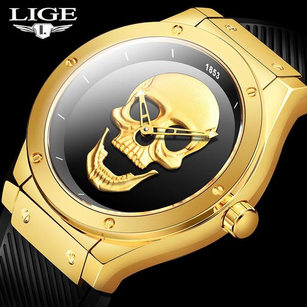 wristwatches relogio masculino 2021 lige men watches 3d skull watch mens military sport wrist waterproof silicone quartz clock+box, Slivery;brown
wristwatches relogio masculino 2021 lige men watches 3d skull watch mens military sport wrist waterproof silicone quartz clock+box, Slivery;brown