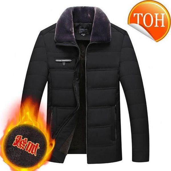 winter warm jacket men coat cotton clothes short down with thick velvet middle-aged and elderly fur collar b290, Black
winter warm jacket men coat cotton clothes short down with thick velvet middle-aged and elderly fur collar b290, Black